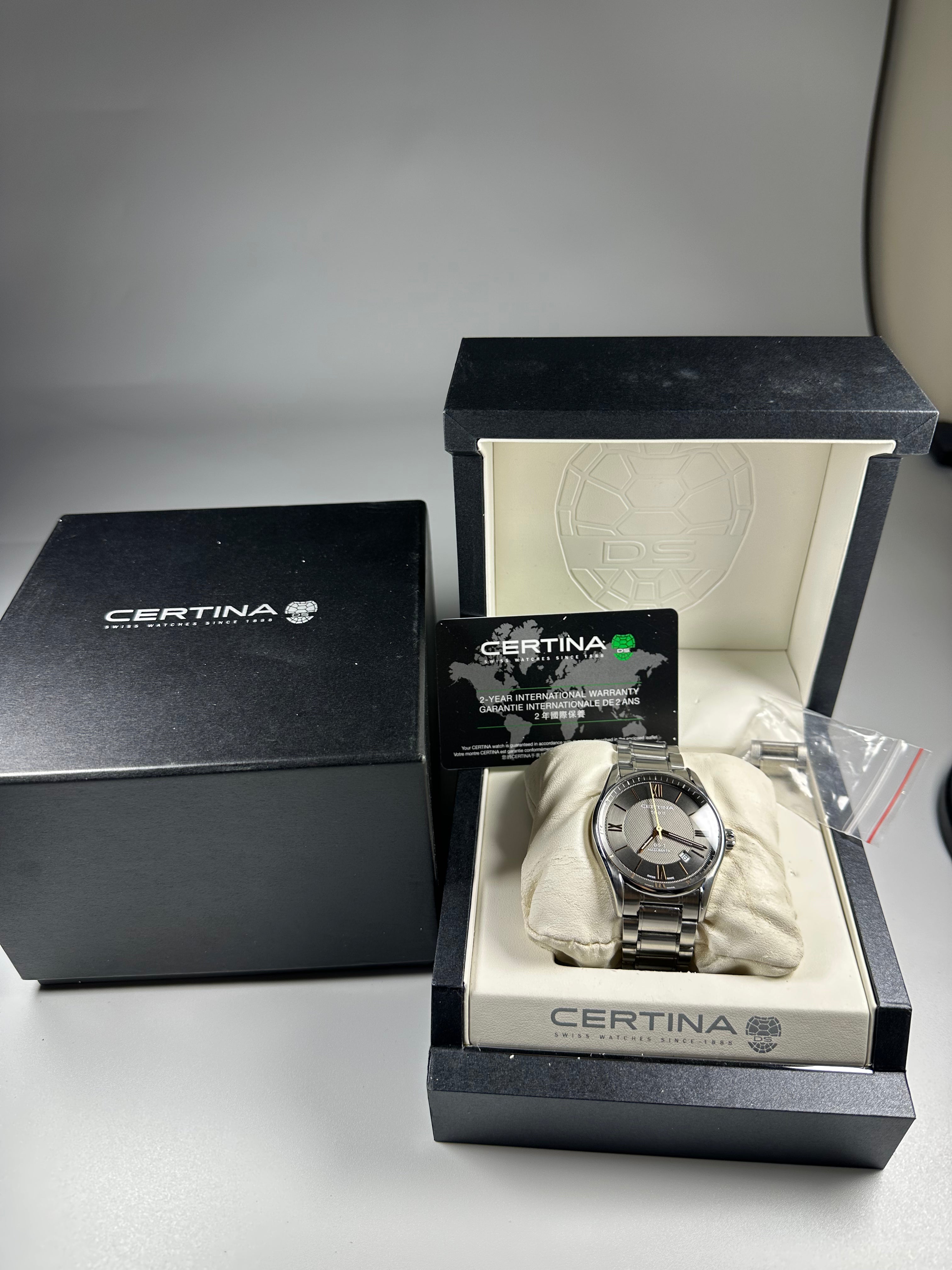 Swiss Certina DS-1 Automatic Men's Watch Sapphire Crystal Date Full Set Extra Links 280-1000