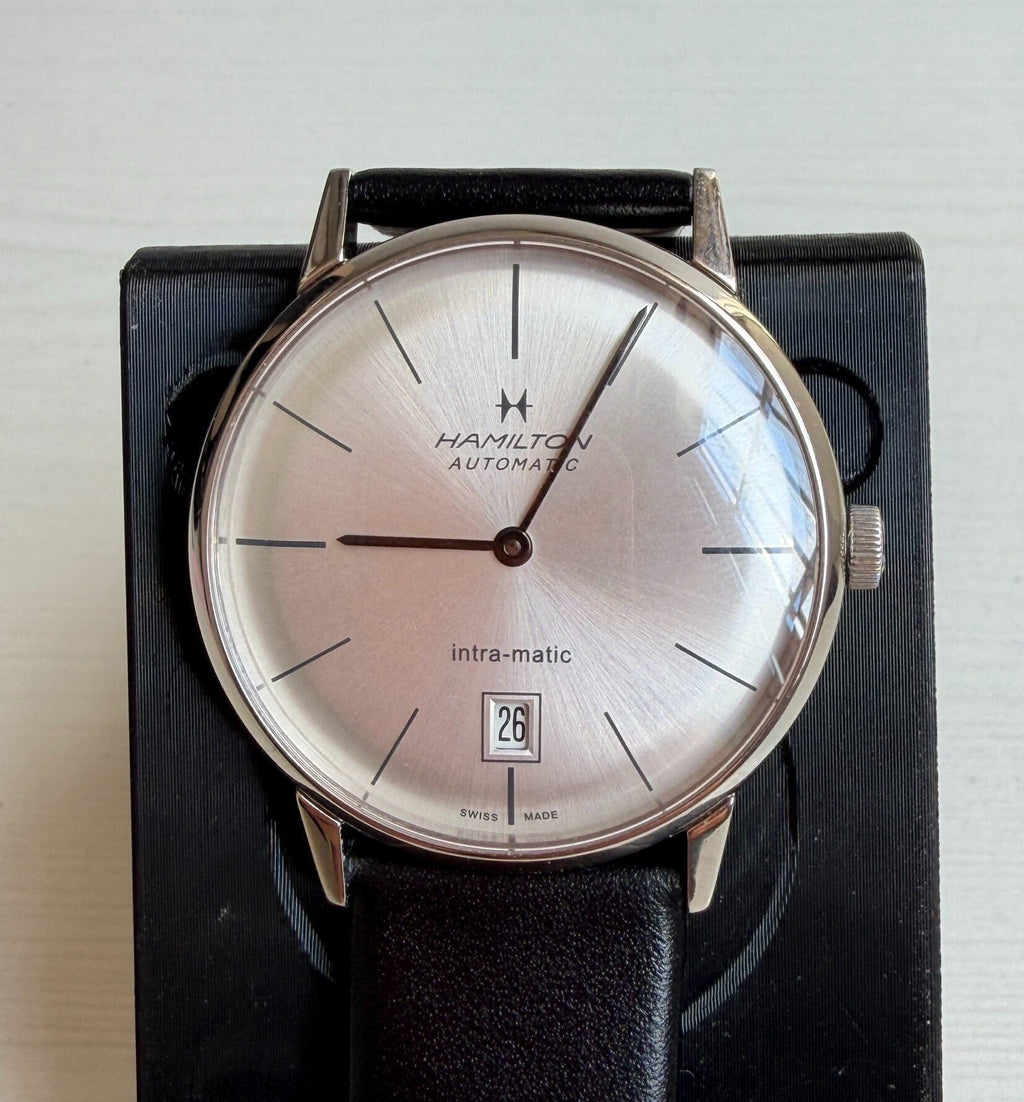 Swiss Hamilton Intra-Matic Automatic Men's Watch ETA 2892-A2 Date 21 Jewels 38mm 603-1550