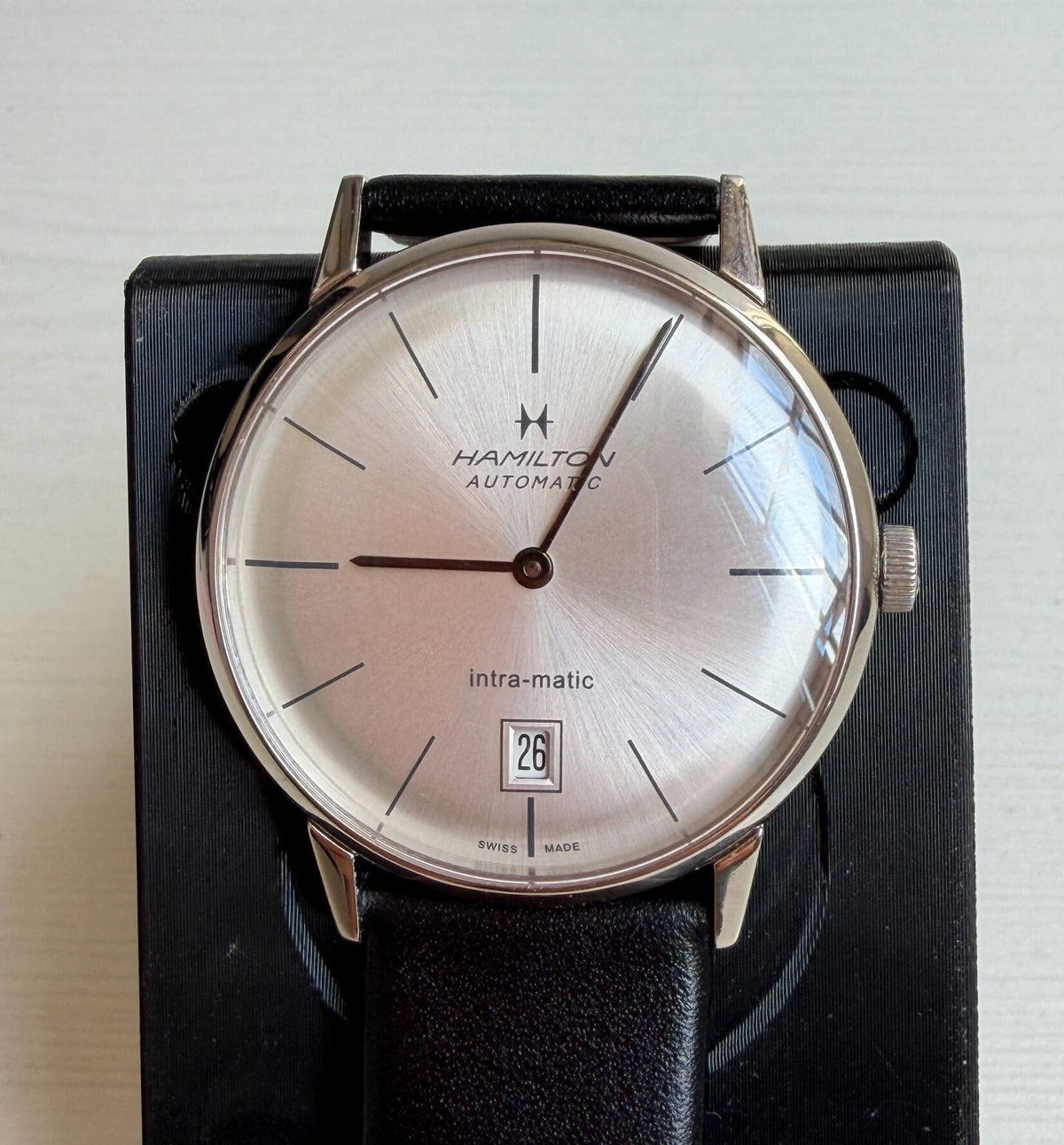 Swiss Hamilton Intra-Matic Automatic Men's Watch ETA 2892-A2 Date 21 Jewels 38mm 603-1550