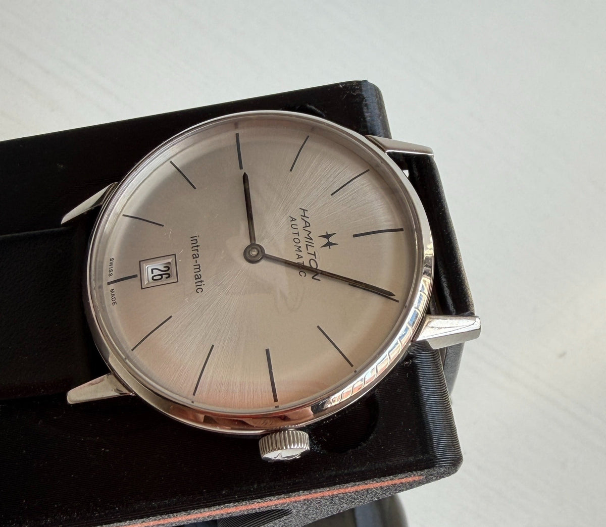 Swiss Hamilton Intra-Matic Automatic Men's Watch ETA 2892-A2 Date 21 Jewels 38mm 603-1550