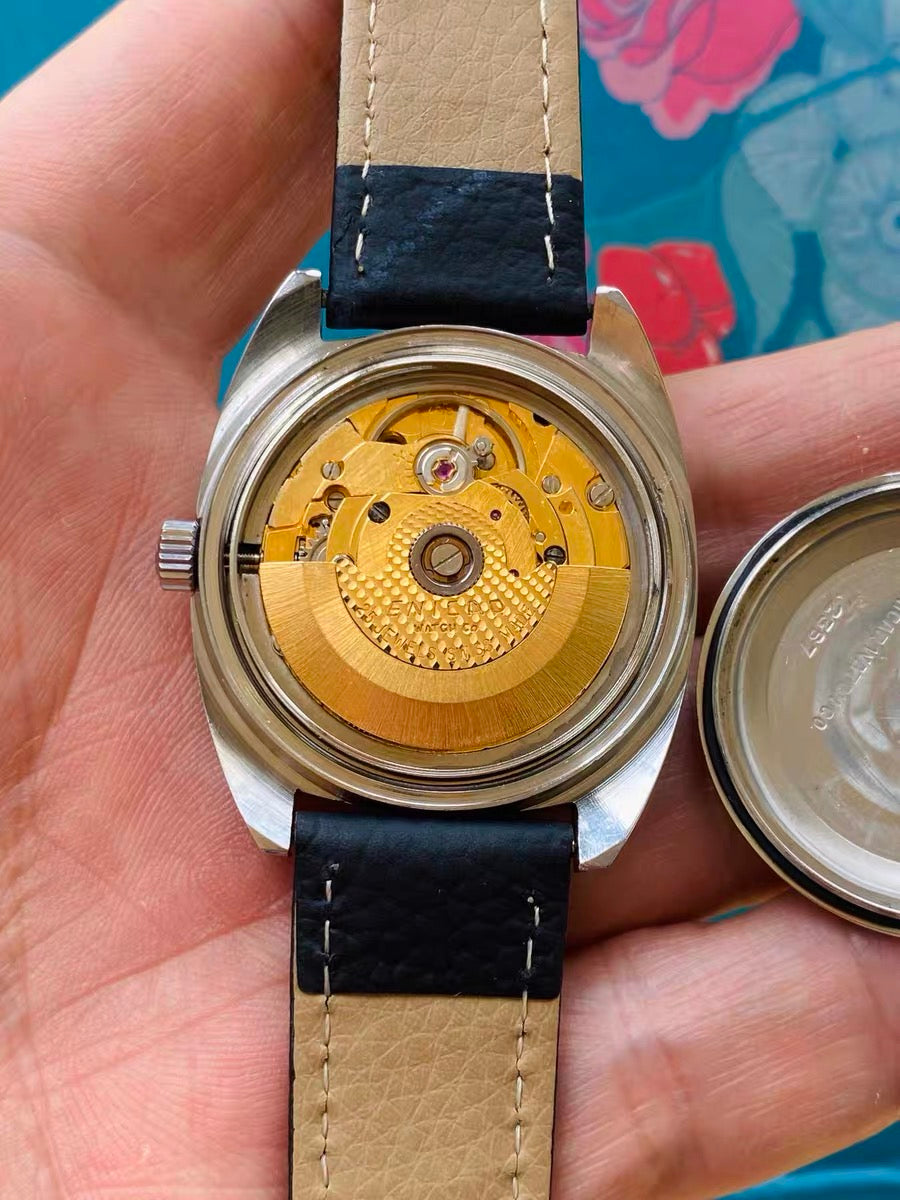 Swiss Vintage Enicar Incabloc Automatic Men's Watch AR2167 Day Date 25 Jewels 35.4mm 1970s 583-0278