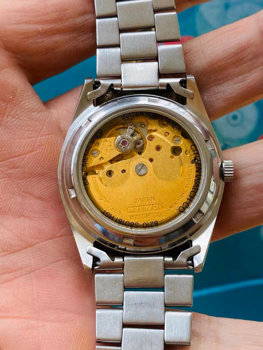 Citizen Automatic Vintage Men's Watch Cal. 8210 Date 21 Jewels 35.3mm 1980s 581-0130
