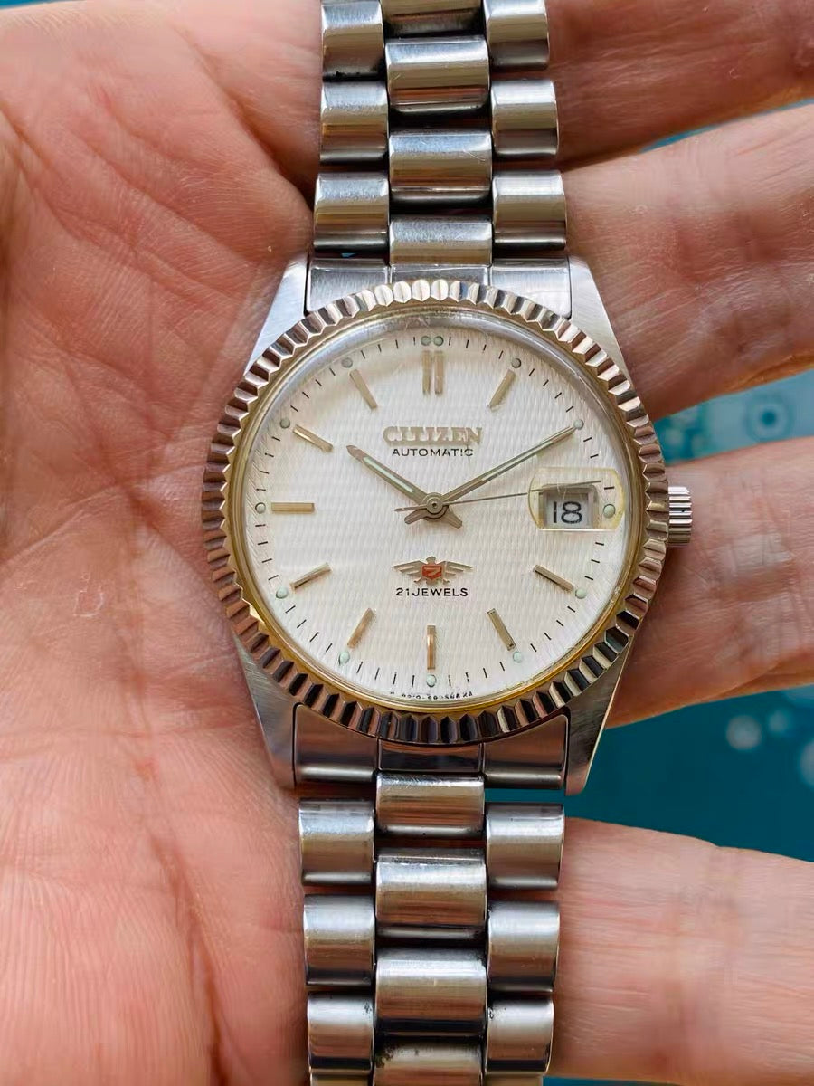 Citizen Automatic Vintage Men's Watch Cal. 8210 Date 21 Jewels 35.3mm 1980s 581-0130