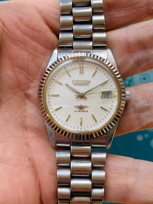 Citizen Automatic Vintage Men's Watch Cal. 8210 Date 21 Jewels 35.3mm 1980s 581-0130