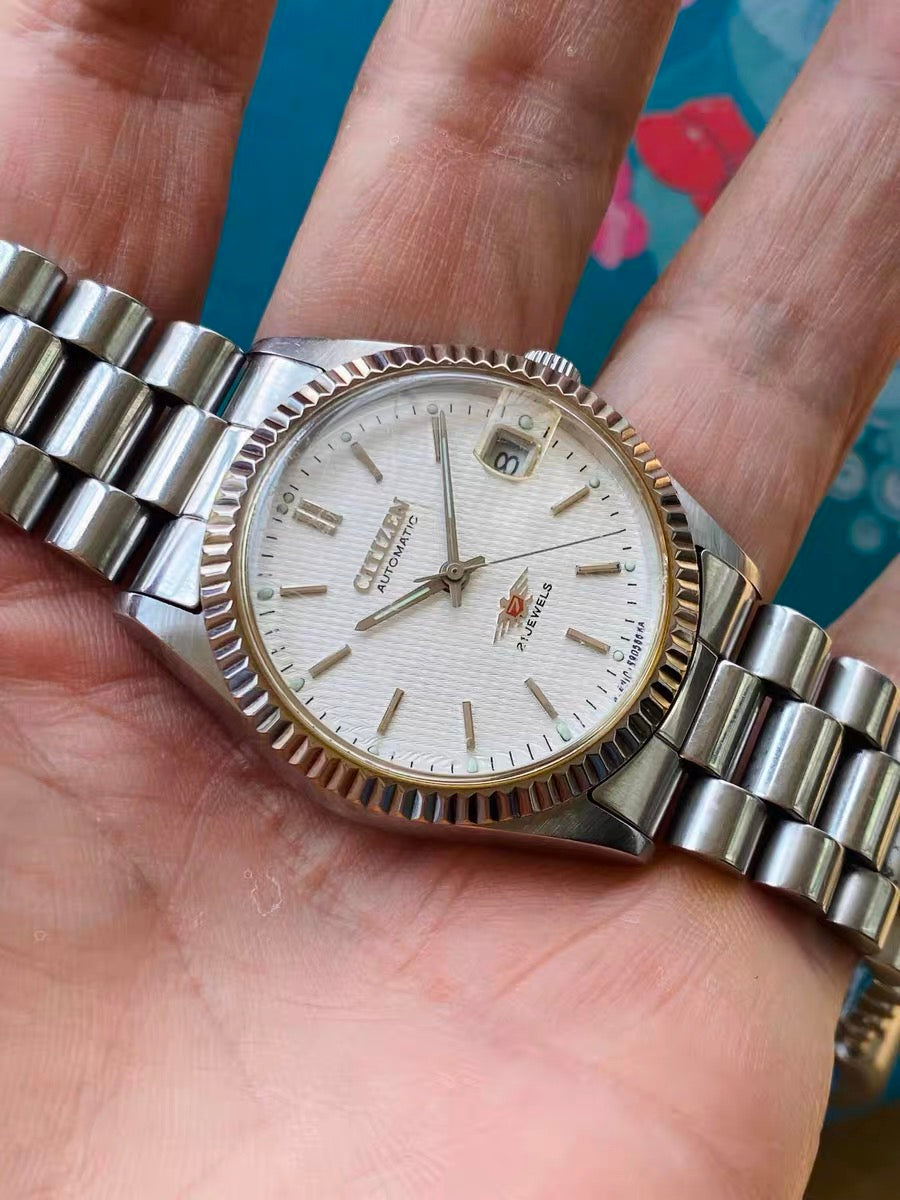 Citizen Automatic Vintage Men's Watch Cal. 8210 Date 21 Jewels 35.3mm 1980s 581-0130