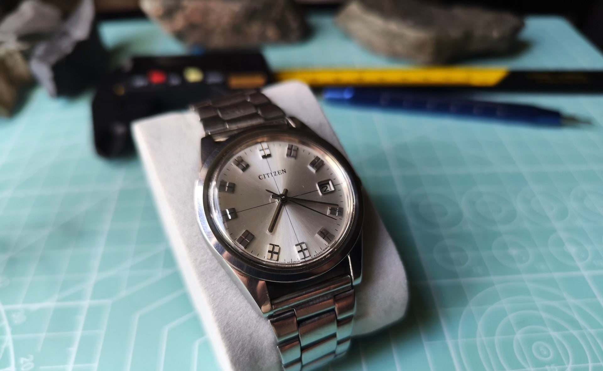 Vintage Citizen Manual Wind Men's Watch Date 17 Jewels 35.4mm 594-0134