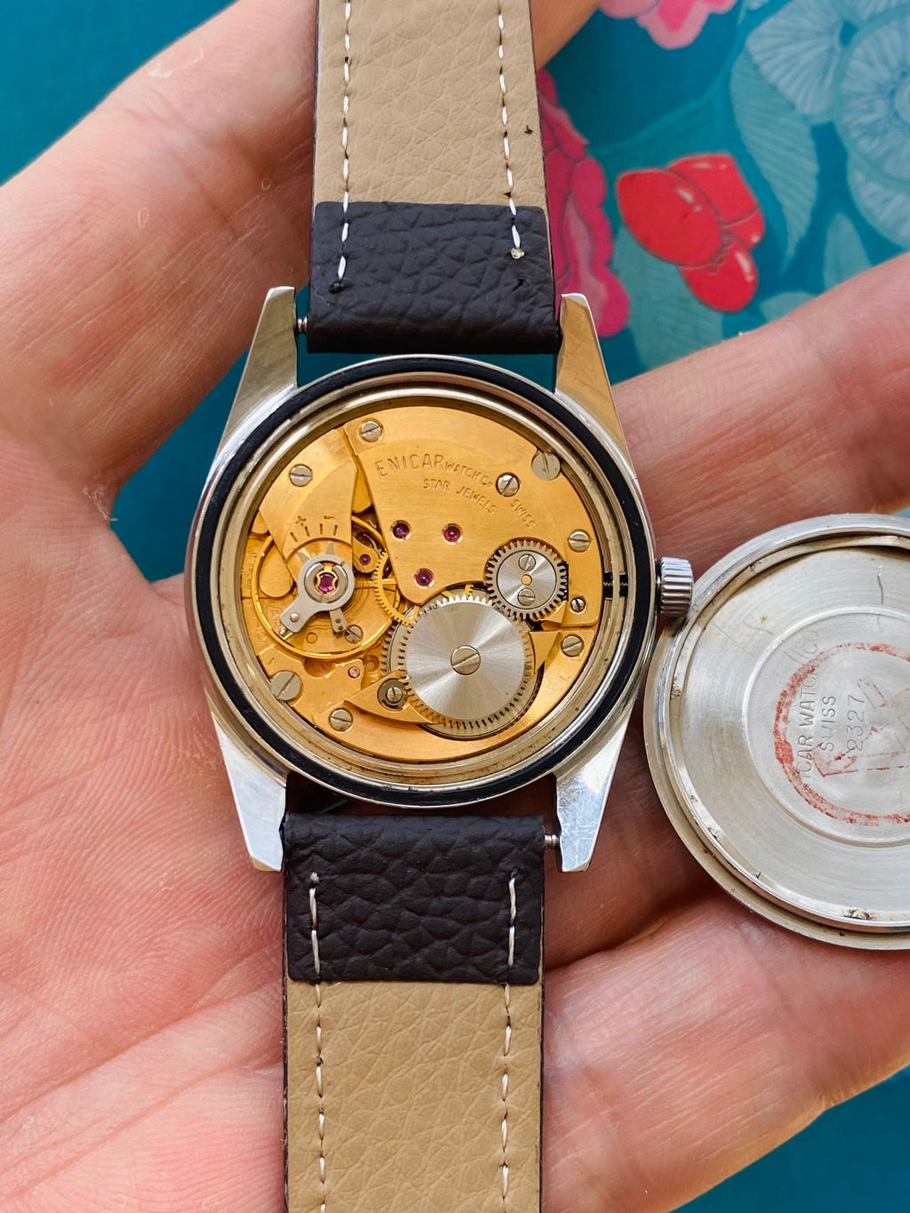 Swiss Men's Vintage Enicar Star Jewels Manual Wind Watch Cal. 140 34.3mm 1960s 592-0268
