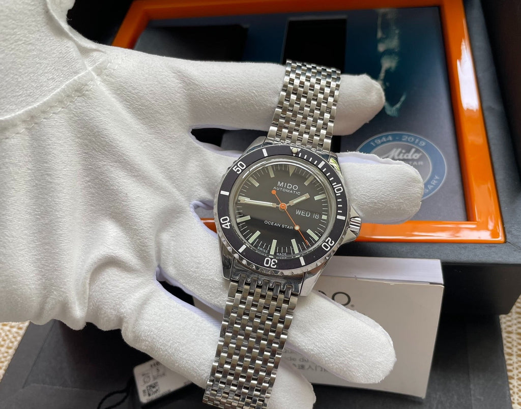 Swiss Men's Mido Ocean Star 75th Anniversary Automatic Watch Day Date 40.5mm Full Set Extra Links 2023 535-1650