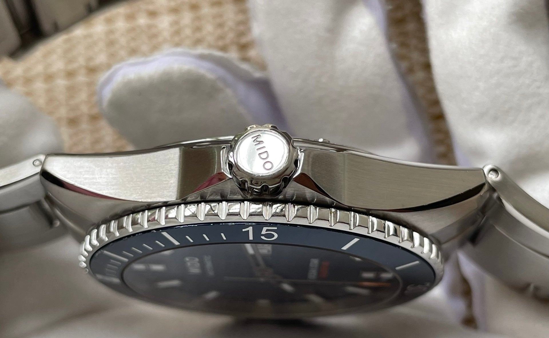 Swiss Mido Ocean Star Automatic Men's Watch Caliber 80 Day Date 42.5mm Stainless Steel 538-1500