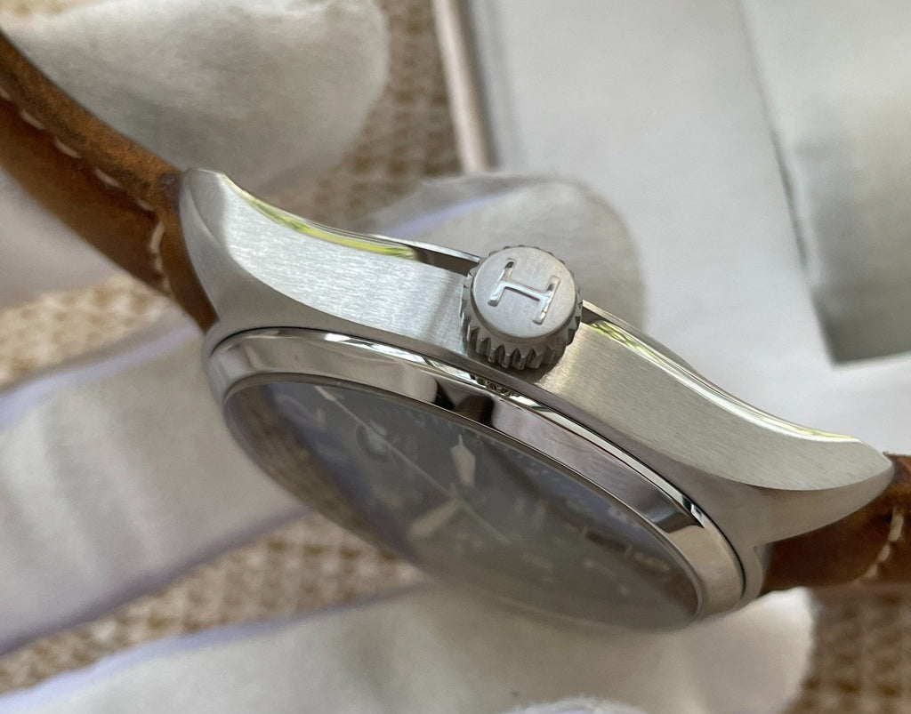 Swiss Hamilton Khaki Automatic Men's Watch H70505833 Day Date 42mm Near Mint Condition 539-1550