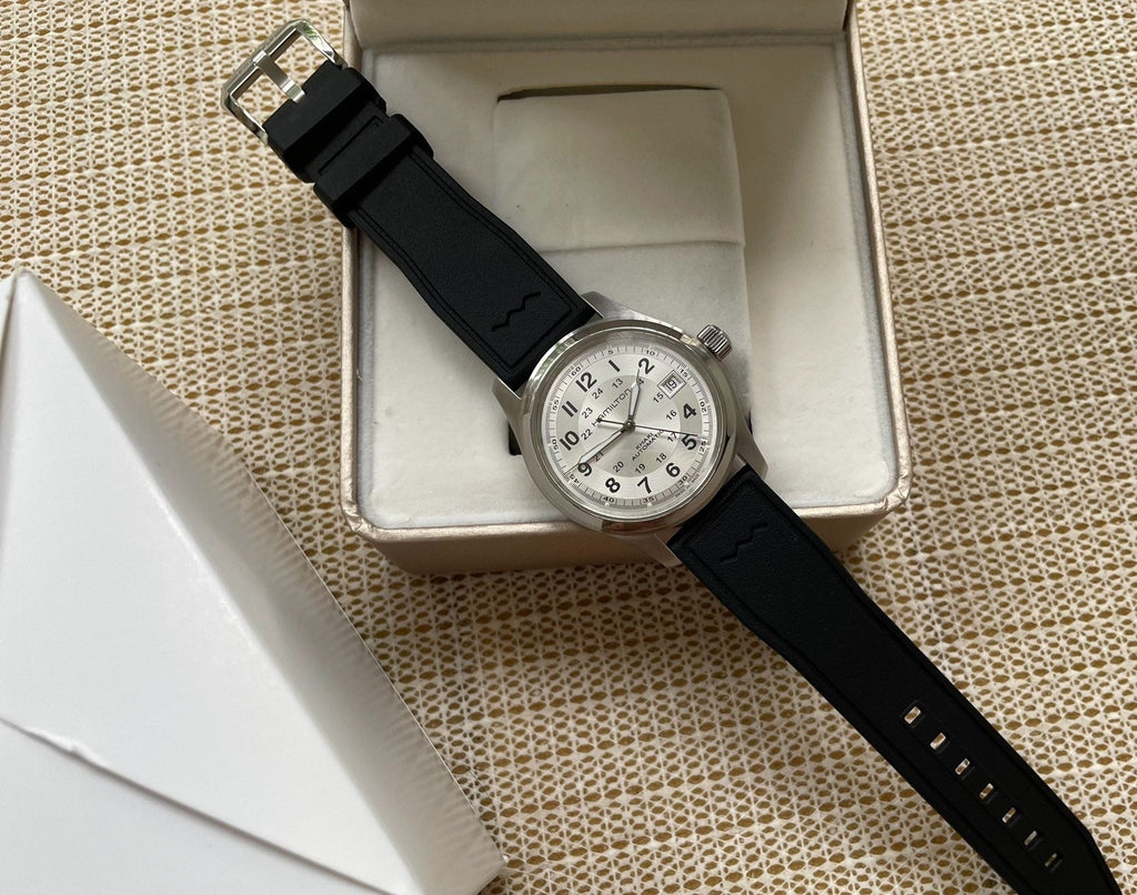Swiss Hamilton Khaki Automatic Men's Watch H70455553 H-10 Date 38mm Silver Dial 601-2050