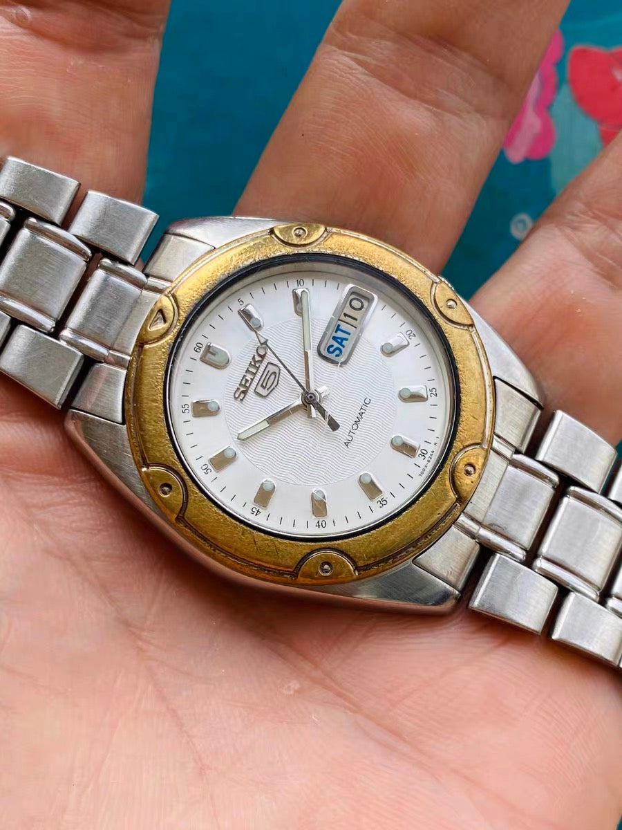 Seiko 5 Vintage Automatic Men's Watch Cal. 7009 Day Date 37mm 1970s 613-0168