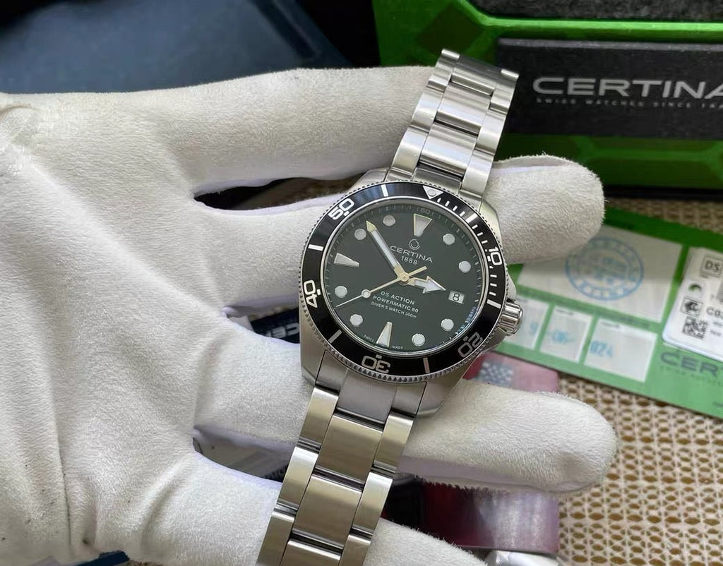 Swiss Certina DS Action Automatic Men's Diver Watch Powermatic 80 38mm Date Full Set 608-1850