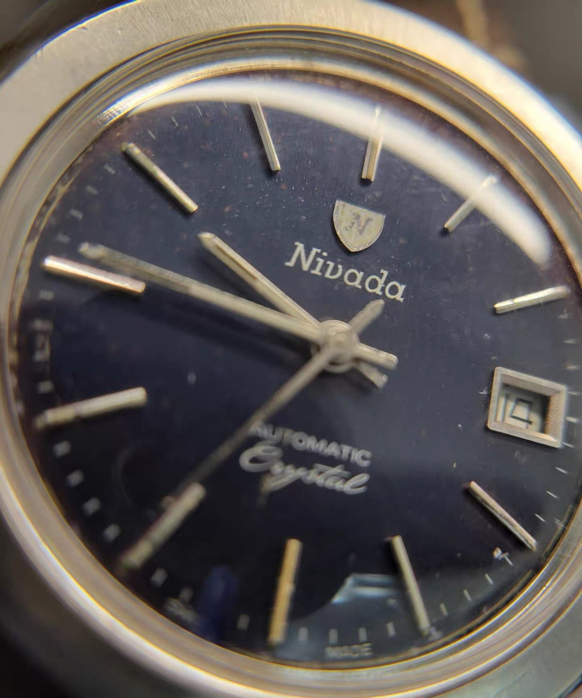 Swiss Nivada Automatic Vintage Men's Watch 38mm Date 109-0400