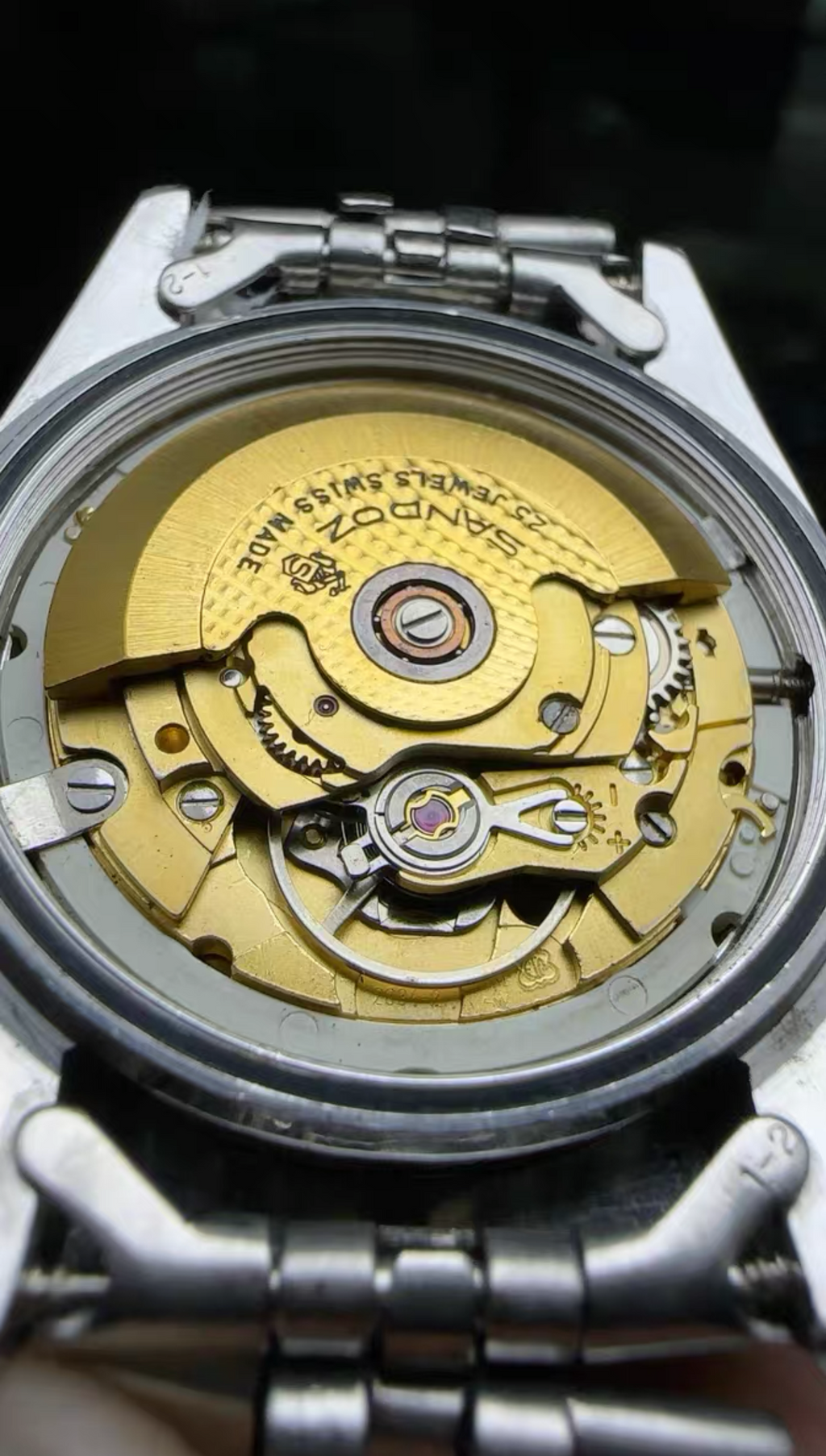 Swiss Sandoz  Automatic Vintage Watch ETA 2834-2 Day Date 25 Jewels 36mm 633-0568