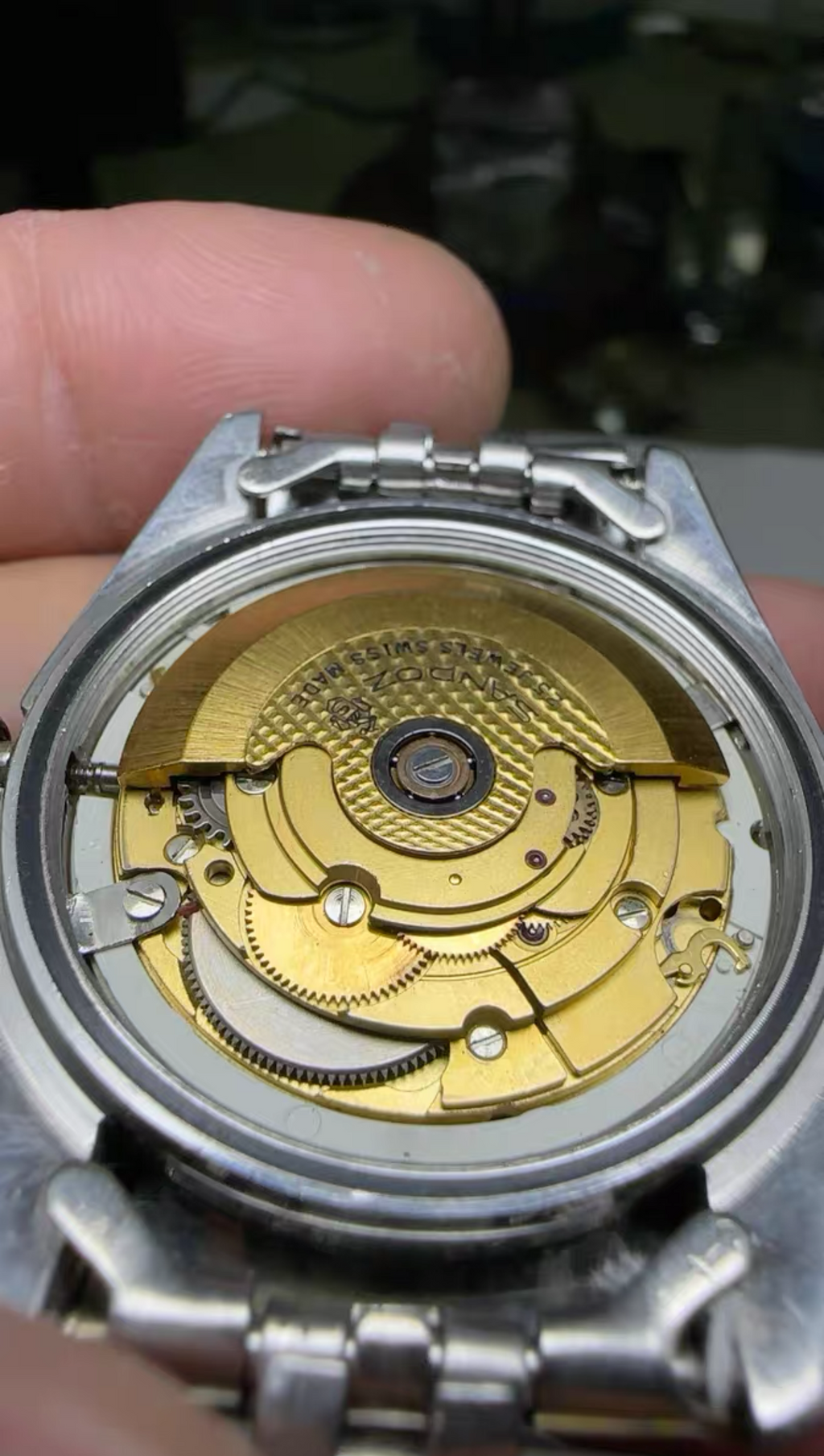 Swiss Sandoz  Automatic Vintage Watch ETA 2834-2 Day Date 25 Jewels 36mm 633-0568