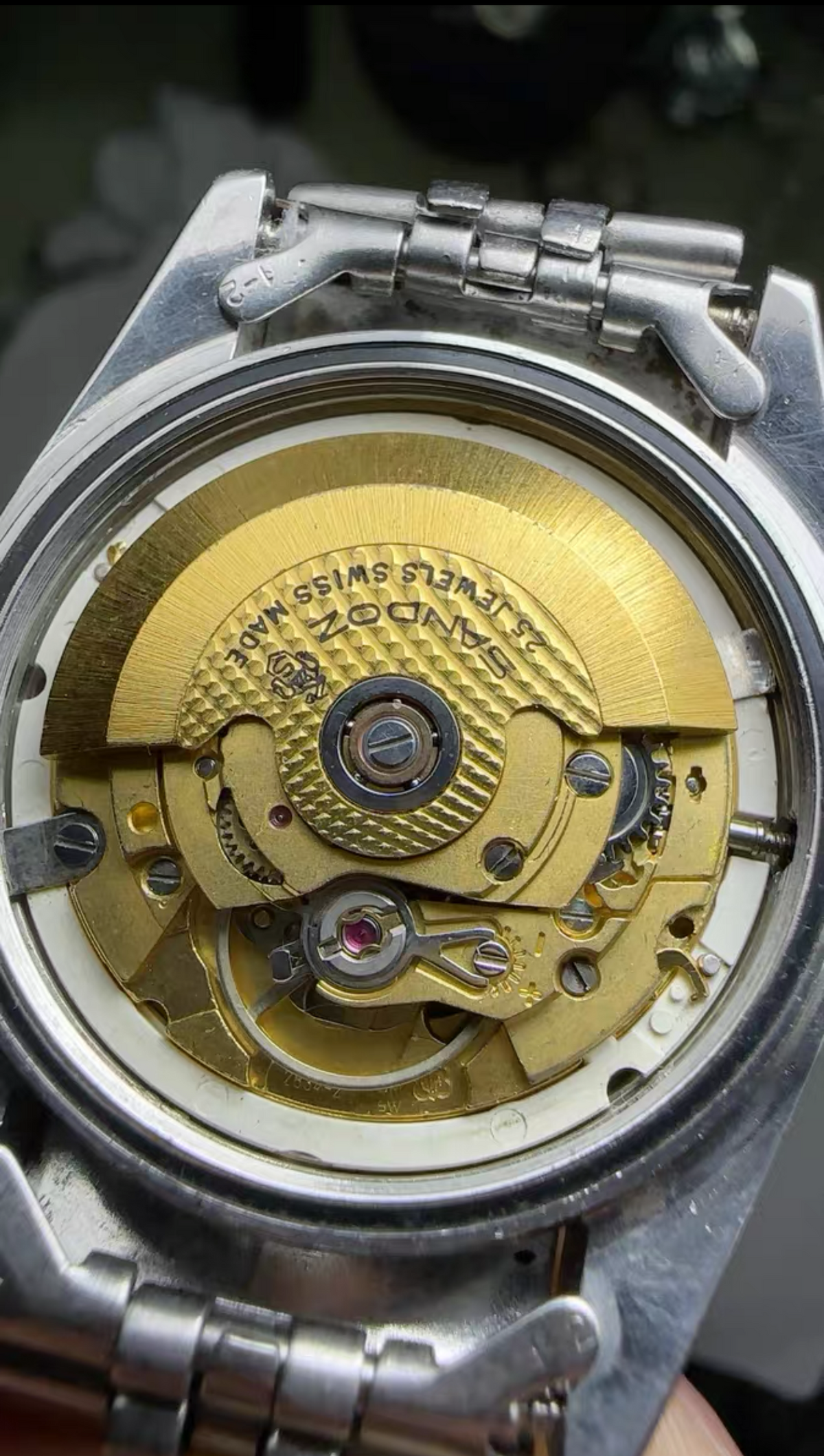 Swiss Sandoz  Automatic Vintage Watch ETA 2834-2 Day Date 25 Jewels 36mm 633-0568