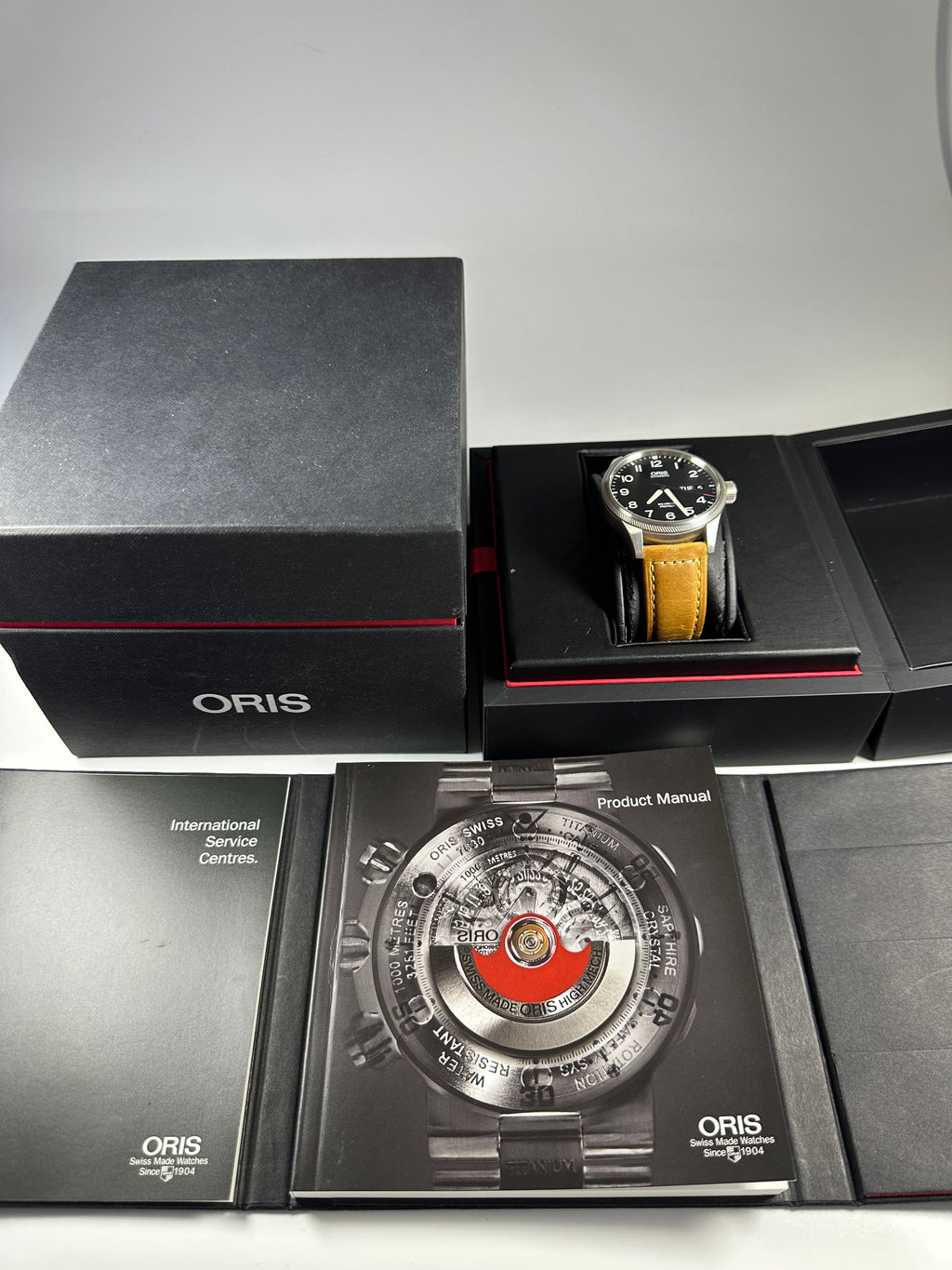 Swiss Oris Big Crown ProPilot Automatic Day Date Watch Black Dial Sapphire Crystal 606-2600