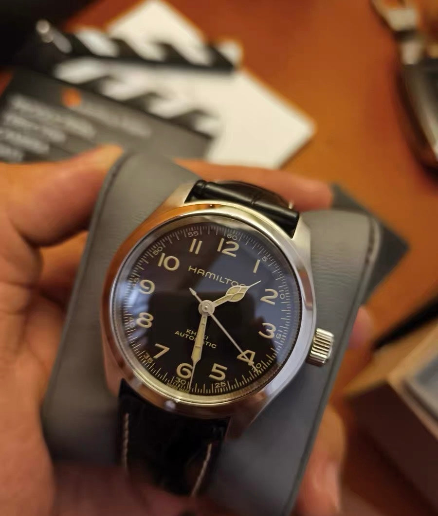 Swiss Hamilton Khaki Field Murph 38mm Automatic Watch Interstellar 80 Hour Power Reserve 25 Jewels Full Set 650-3900
