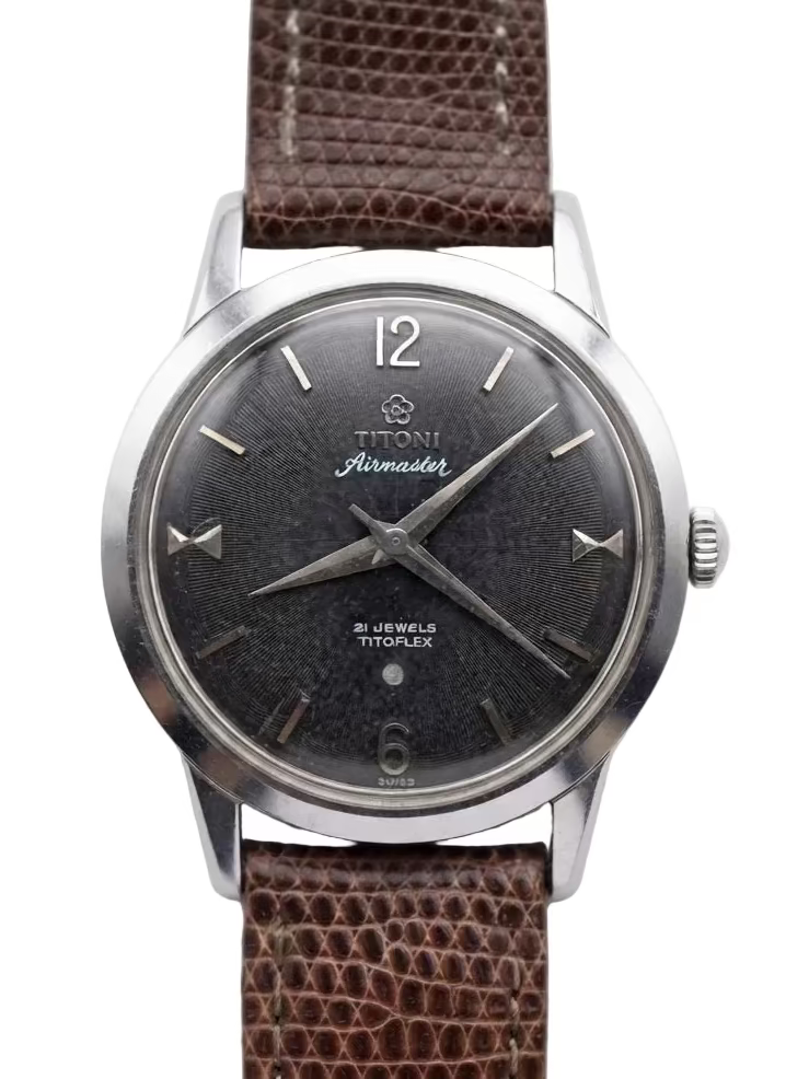 Swiss Titoni Titoflex Manual Wind Vintage Men's Watch 21 Jewels 34mm 589-600