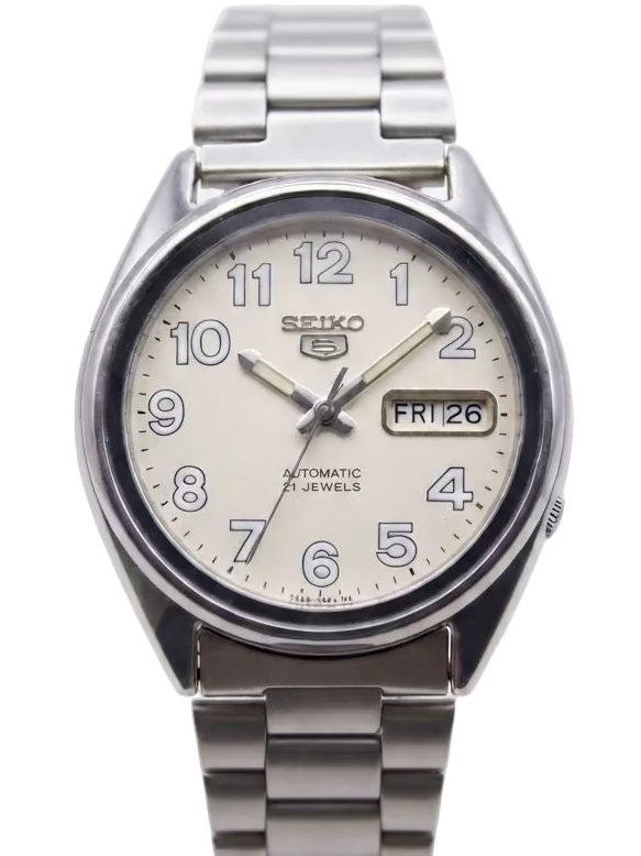 Seiko Number 5 Automatic Day Date Vintage Men's Watch 21 Jewels 7S26 524-0200