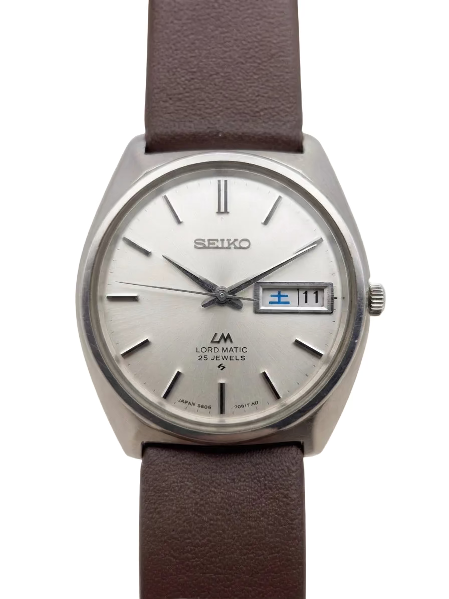 Seiko LM Lord Matic Automatic Vintage Men's Watch Day Date 25 Jewels 352-0520