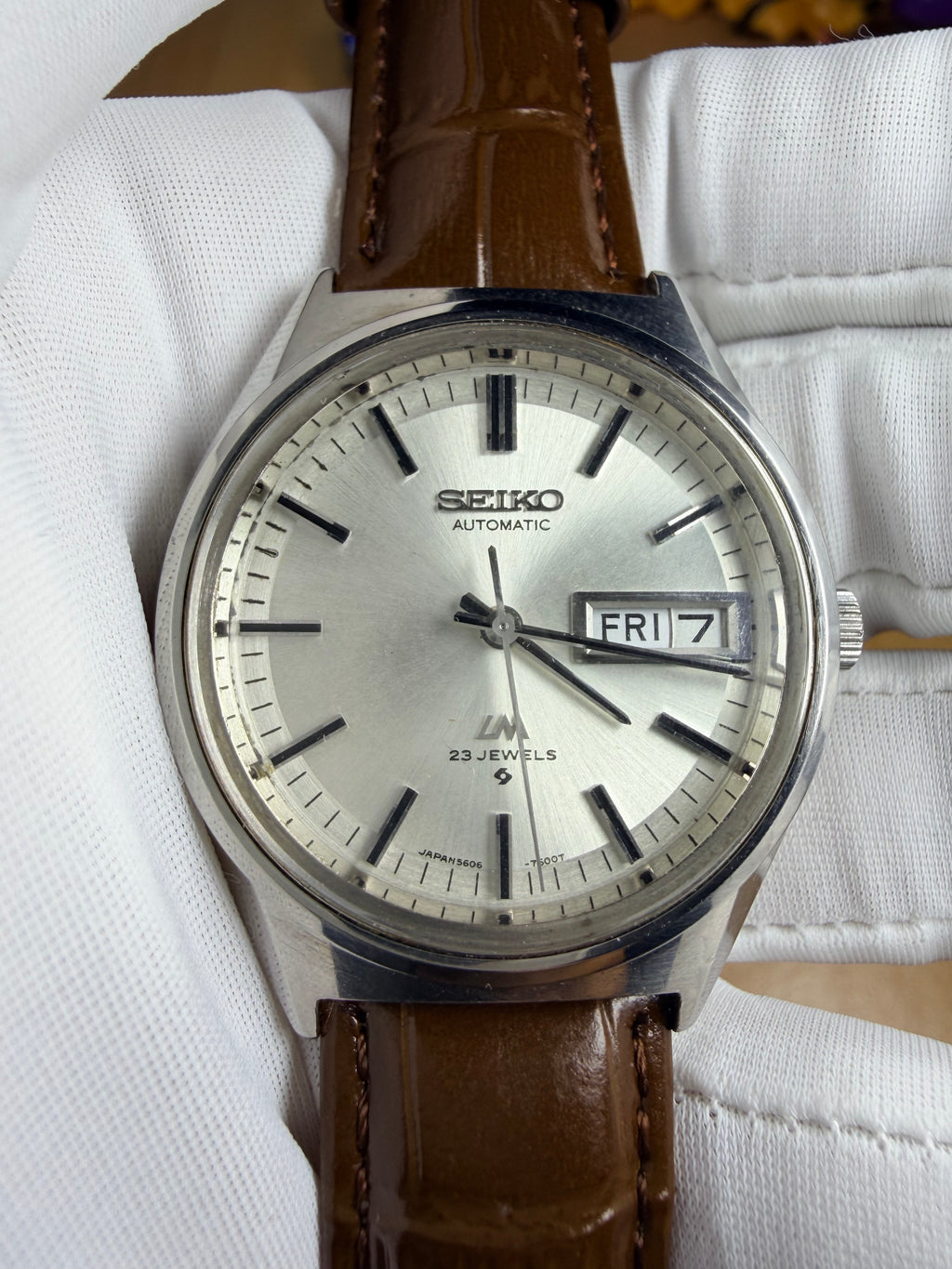 Seiko Lord Matic LM 5606-7260 Vintage Automatic Watch 23 Jewels 36mm Day Date 307-0510