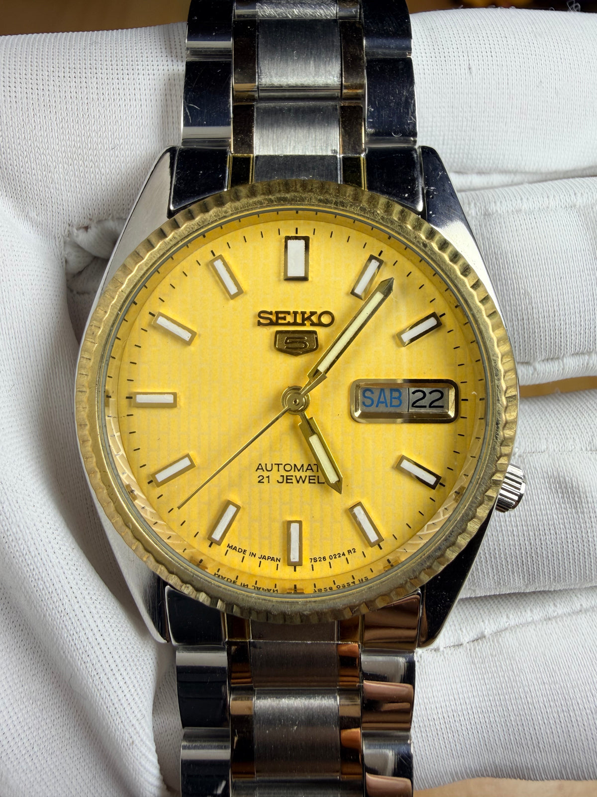 Seiko 5 Automatic Vintage Watch 7009 Movement 21 Jewels Day Date 329-0230