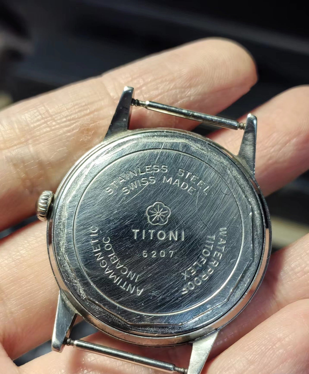 Swiss Titoni Titoflex Manual Wind Vintage Men's Watch 21 Jewels 34mm 589-600