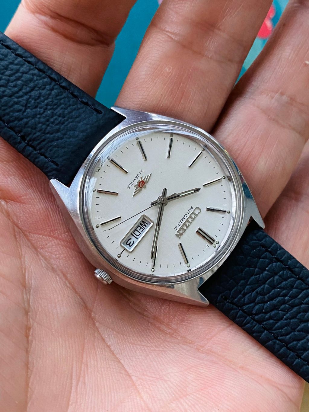 Citizen Day Date Automatic Watch 8200 21 Jewels 36MM 296-0130