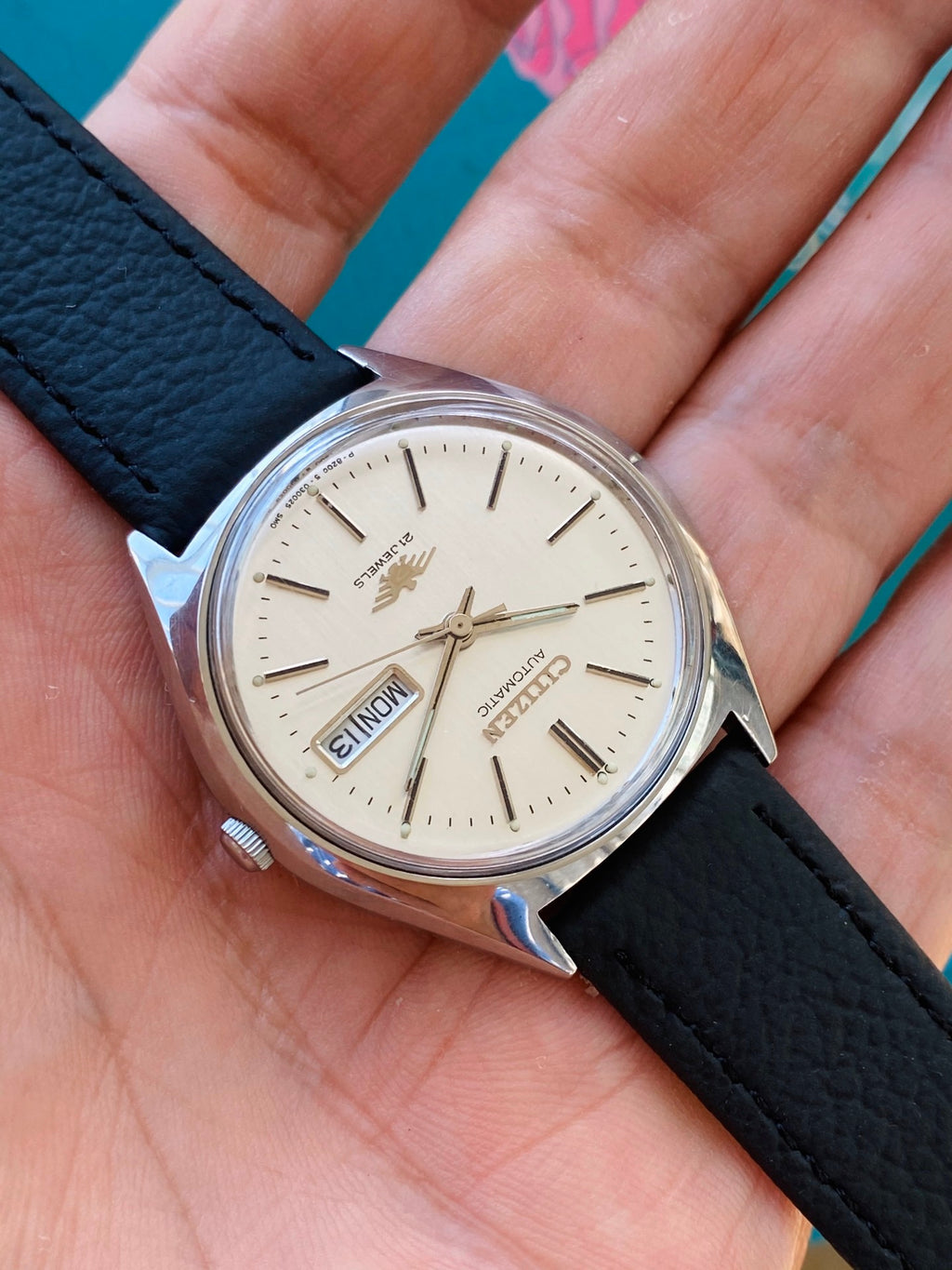 Citizen Day Date Automatic Watch 8200 21 Jewels 36MM 297-0138