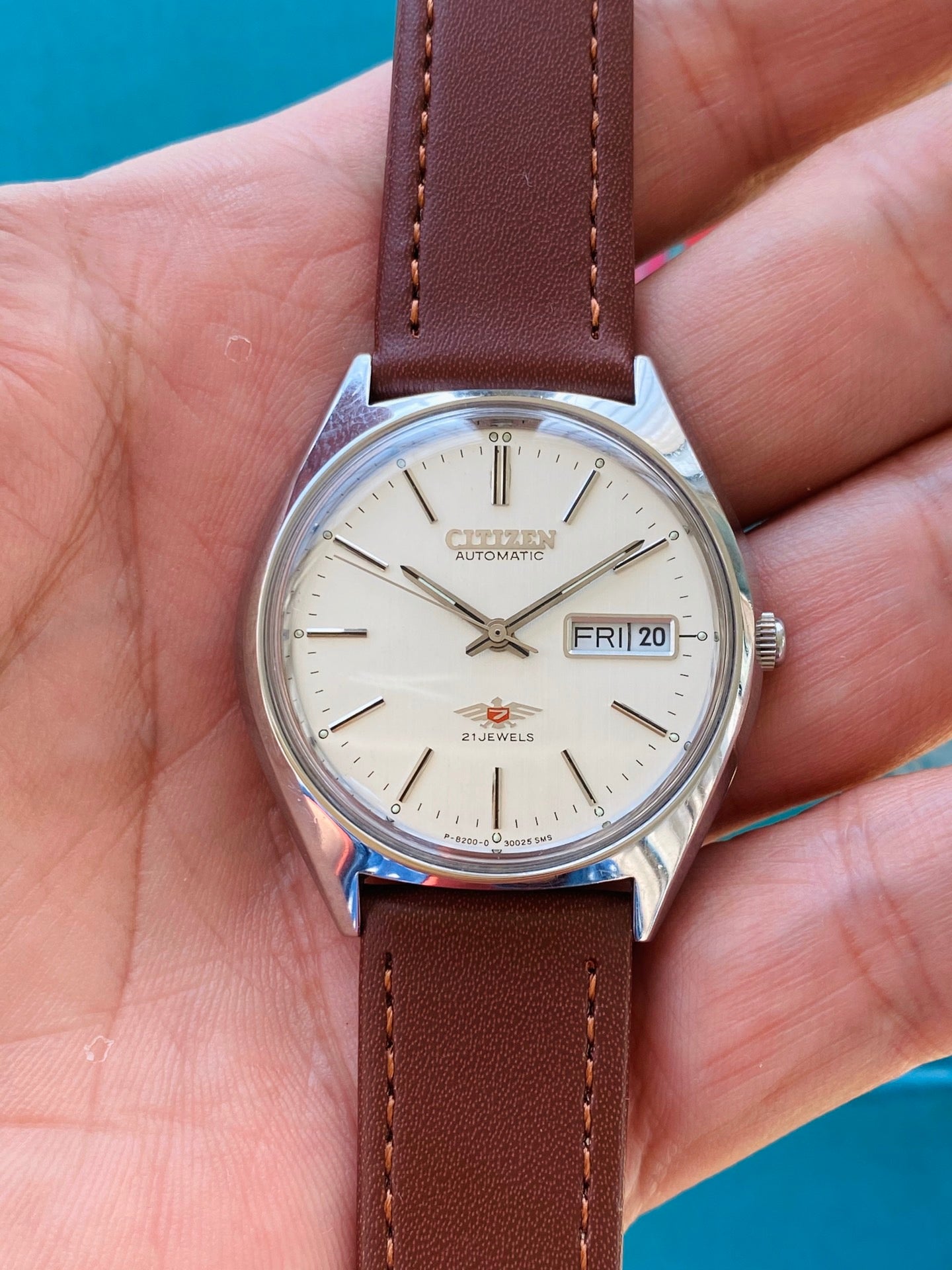 Citizen Day Date Automatic Watch 8200 21 Jewels 36MM 326-0148