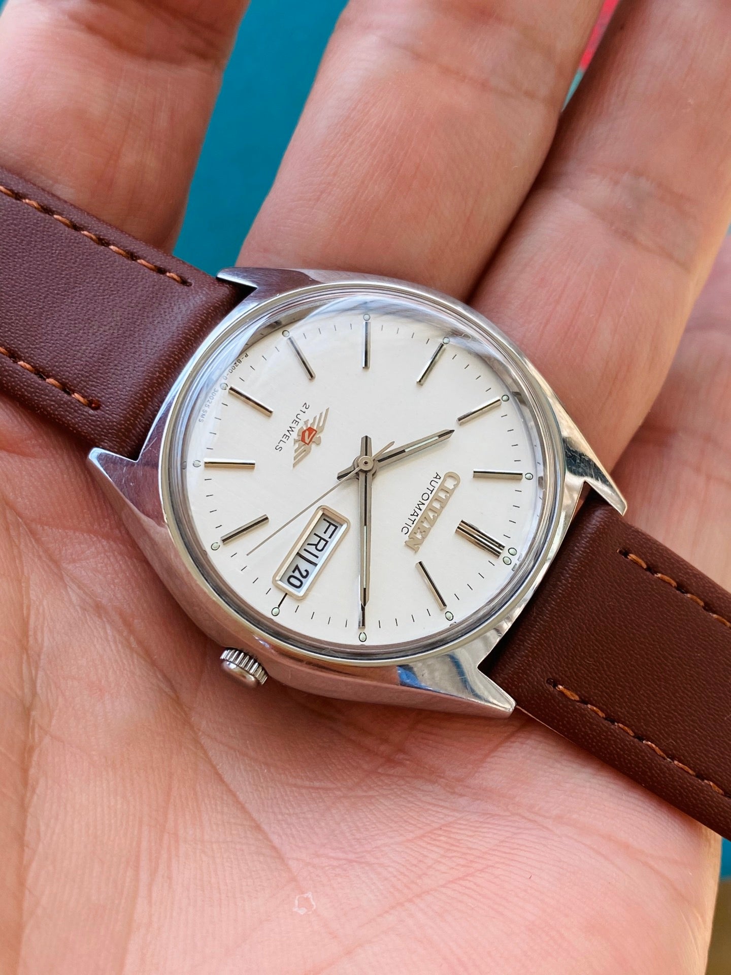 Citizen Day Date Automatic Watch 8200 21 Jewels 36MM 326-0148