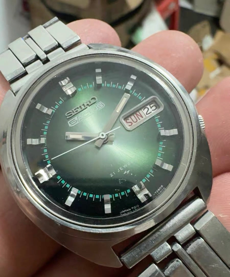 Seiko Vintage Automatic Watch 7019 Day Date 21 Jewels 37mm 351-1-0320