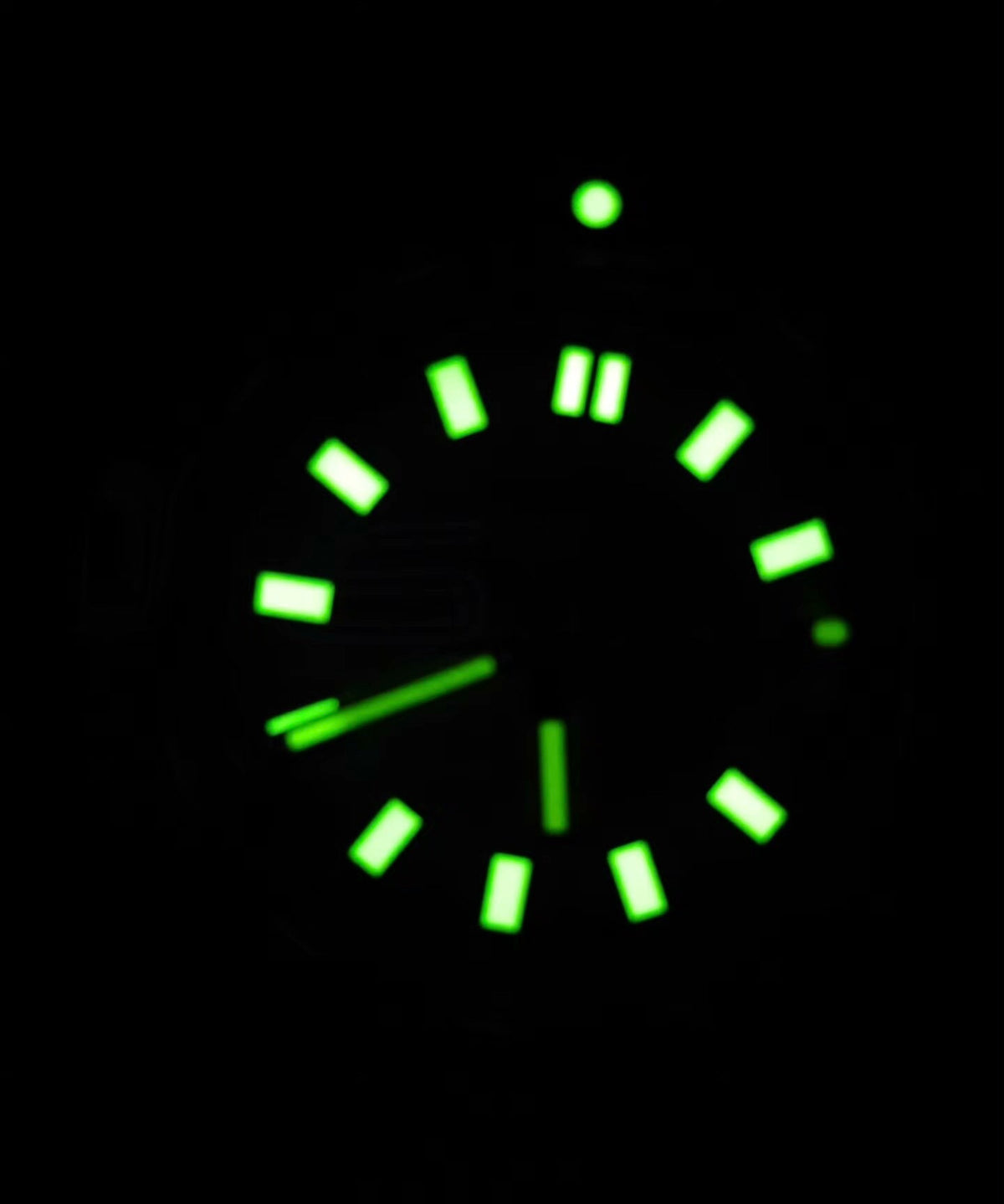 Custom Modified Seiko Diver Automatic Watch 40mm Original NH35 Movement Black Dial Luminous Hands Rubber Strap 361-0630