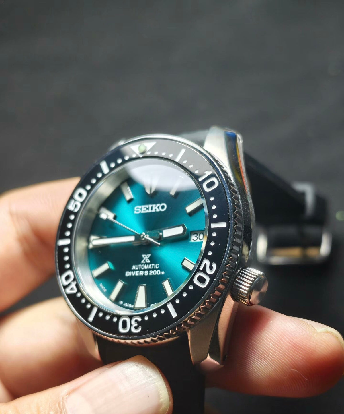 Custom Modified Seiko Diver Automatic Watch 41mm Original NH35 Sapphire Crystal 359-0680
