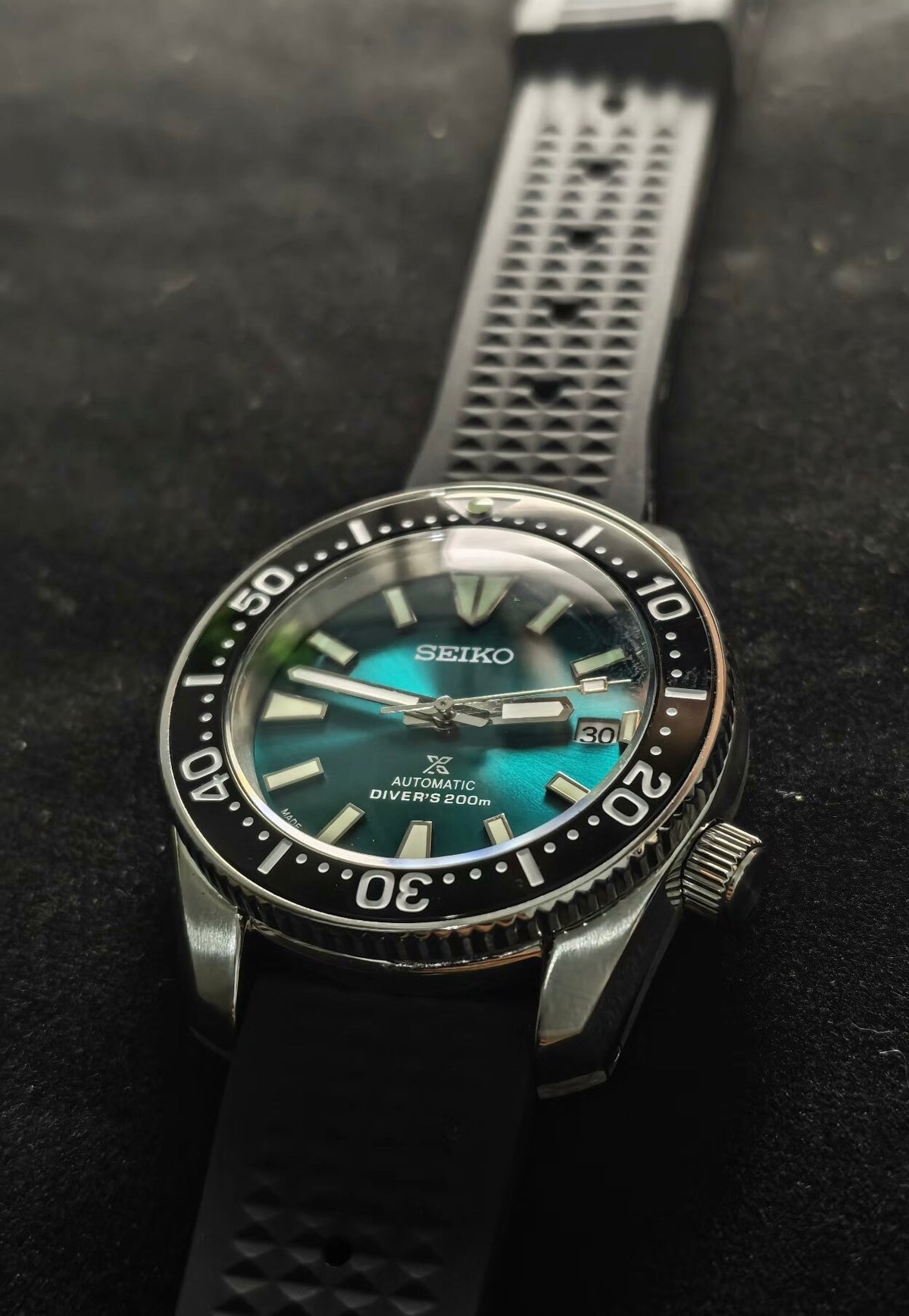 Custom Modified Seiko Diver Automatic Watch 41mm Original NH35 Sapphire Crystal 359-0680