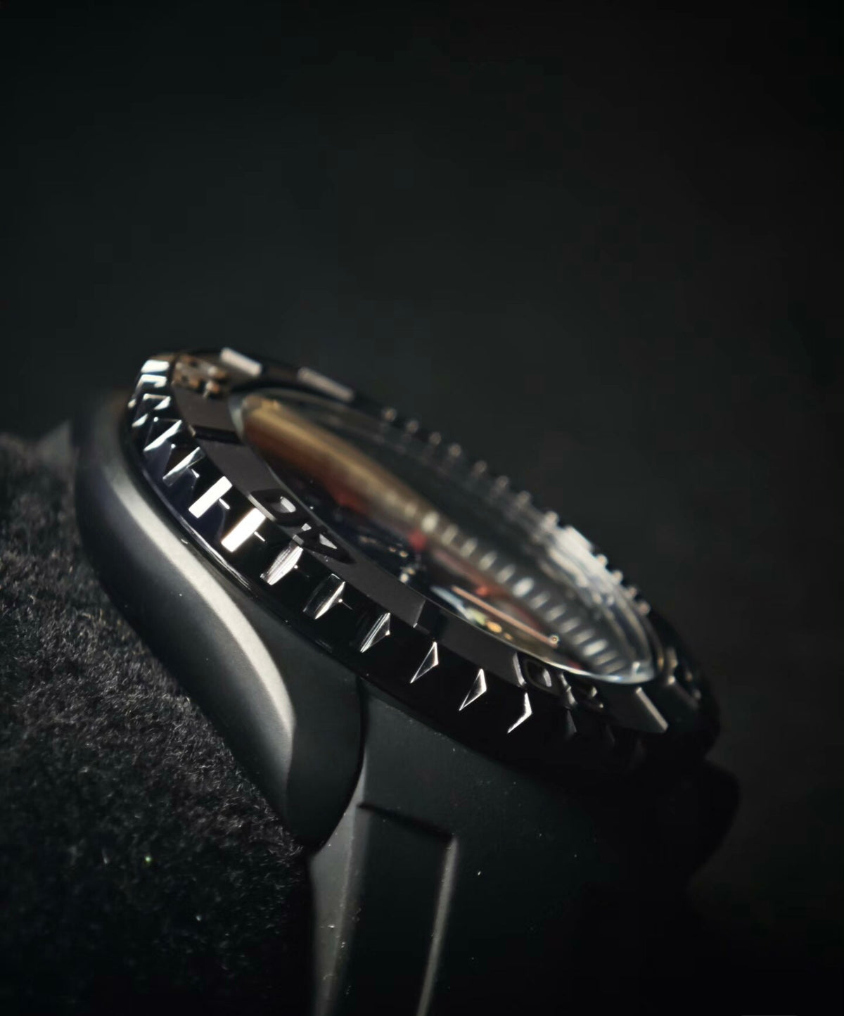 Custom Modified Seiko 5 SKX007 Black Diver Automatic Watch 42mm NH36 Sapphire Crystal Ceramic Bezel 21 Jewels 355-0630