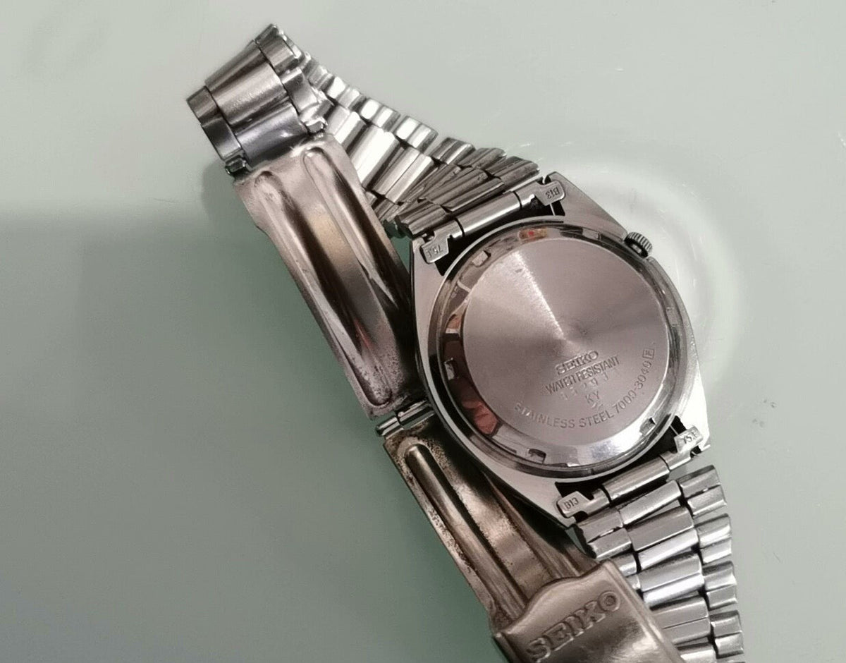 Vintage Seiko 5 Automatic Watch 7009 Day Date 369-0218