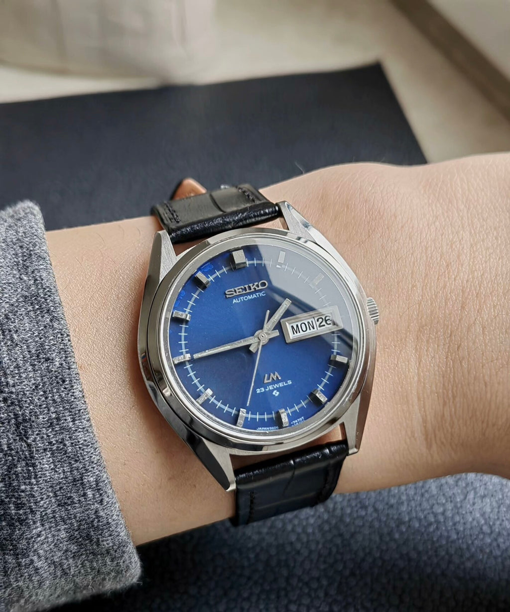 Seiko Lord Matic LM Automatic Rare Vintage Men's Watch Cal. 5606 Day Date 23 Jewels 36.5mm 1973 446-0600