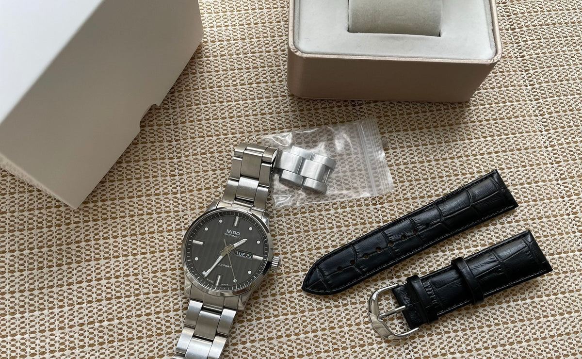 Swiss Mido Multifort M005.430.11.061.80 Automatic Day Date Men's Watch 42mm Caliber 80 25 Jewels 438-1200