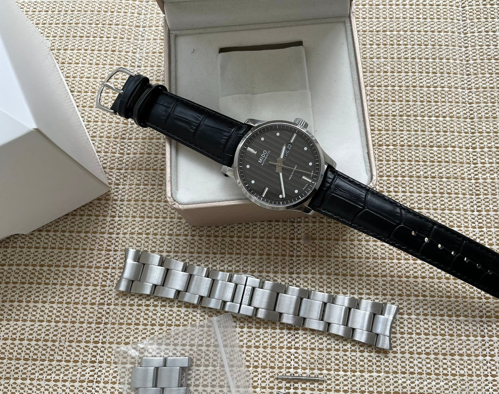 Swiss Mido Multifort M005.430.11.061.80 Automatic Day Date Men's Watch 42mm Caliber 80 25 Jewels 438-1200