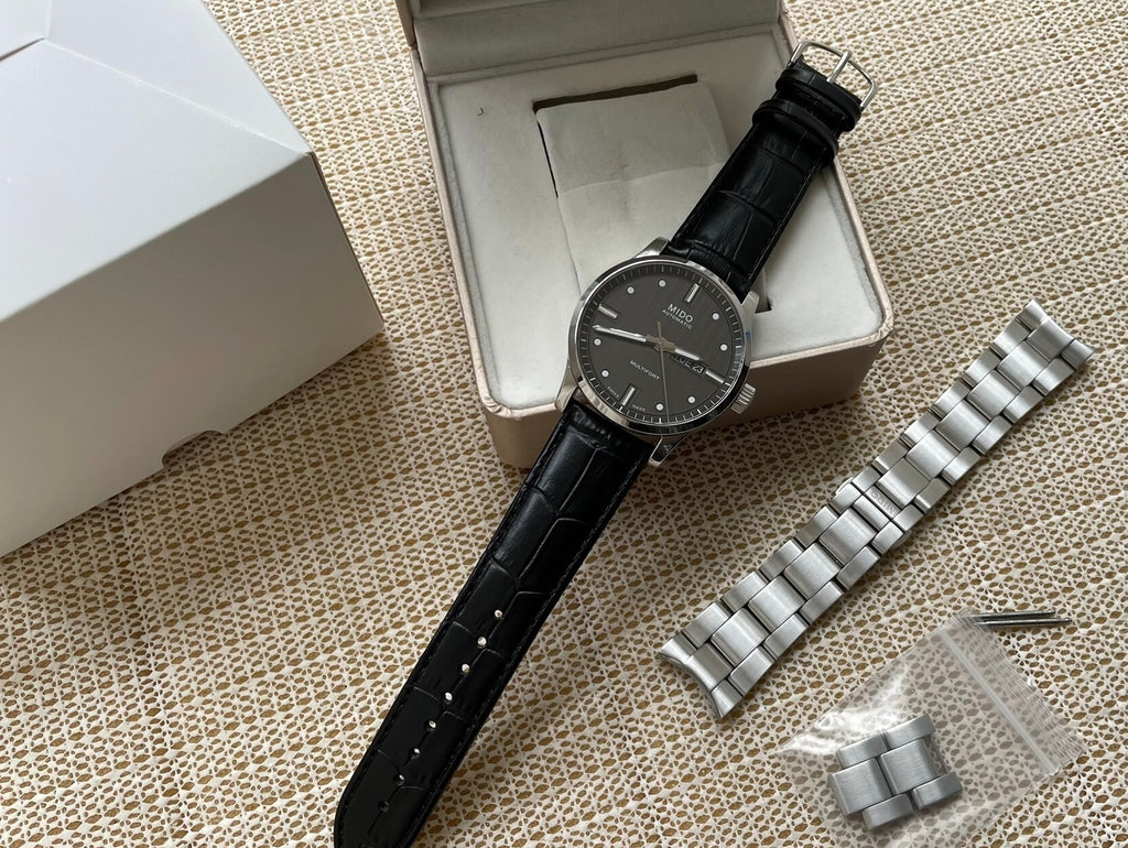 Swiss Mido Multifort M005.430.11.061.80 Automatic Day Date Men's Watch 42mm Caliber 80 25 Jewels 438-1200