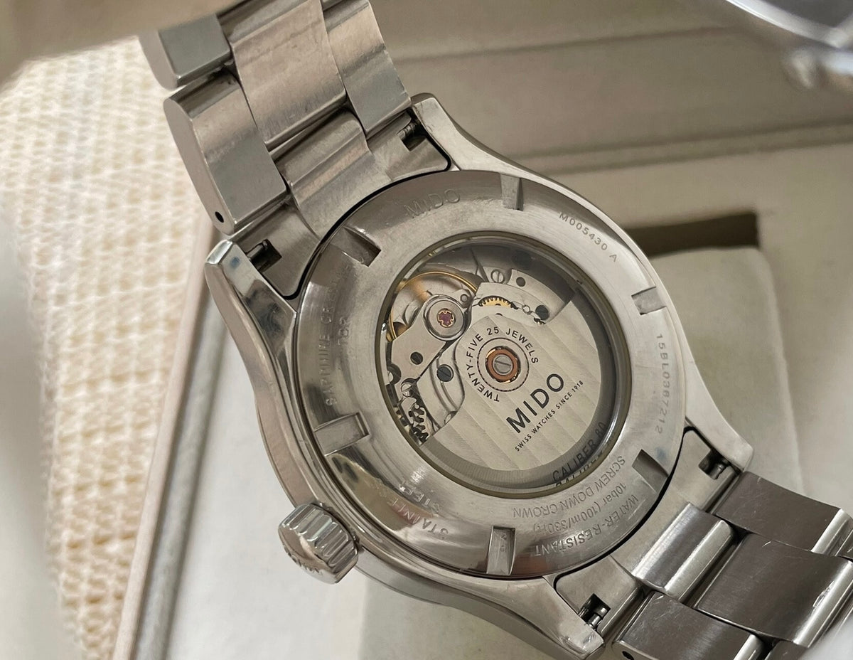 Swiss Mido Multifort M005.430.11.061.80 Automatic Day Date Men's Watch 42mm Caliber 80 25 Jewels 438-1200