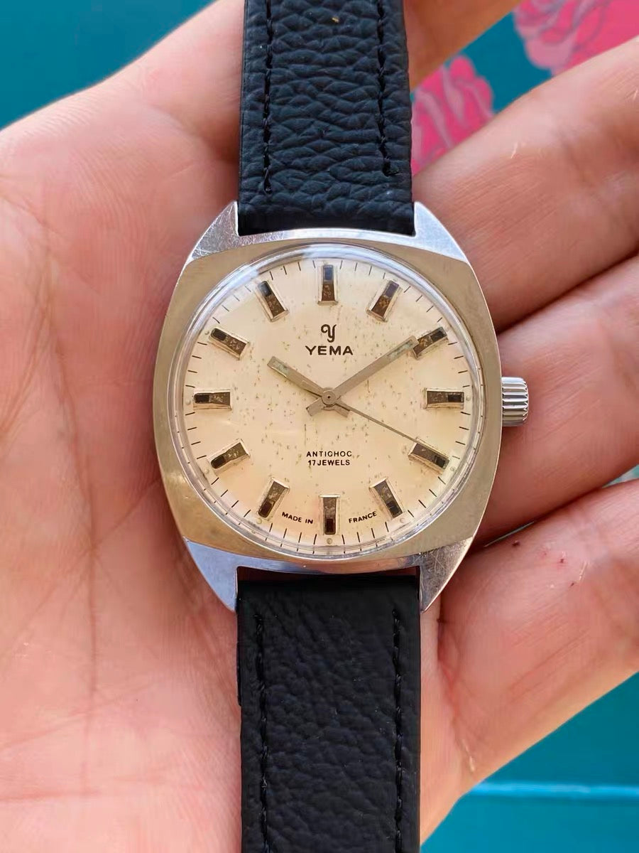 YEMA Vintage Manual-Winding Mens' Watch 35mm 17 Jewels 1970s 448-0120