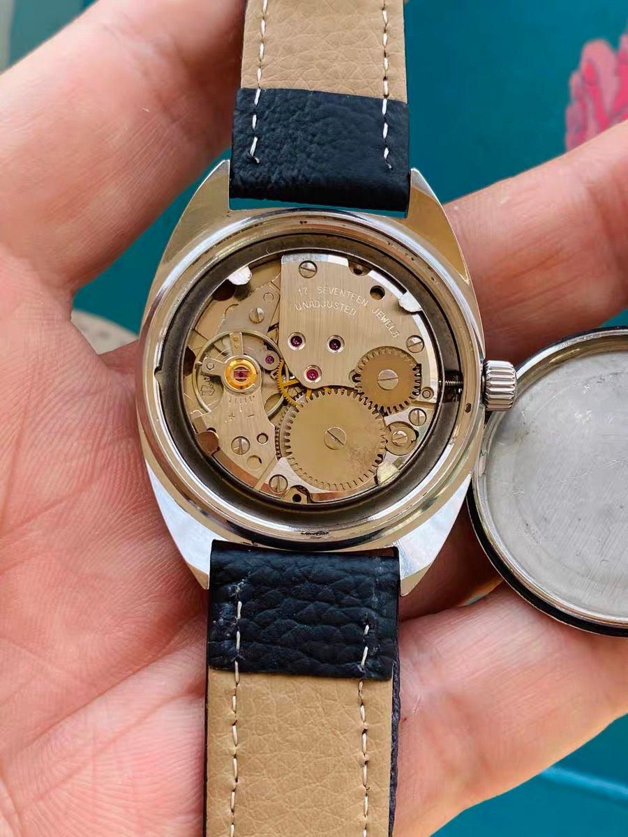 YEMA Vintage Manual-Winding Mens' Watch 35mm 17 Jewels 1970s 448-0120