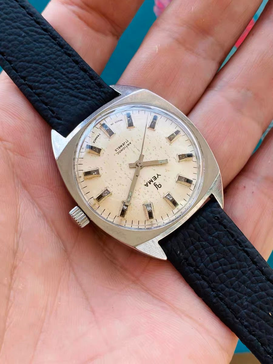 YEMA Vintage Manual-Winding Mens' Watch 35mm 17 Jewels 1970s 448-0120