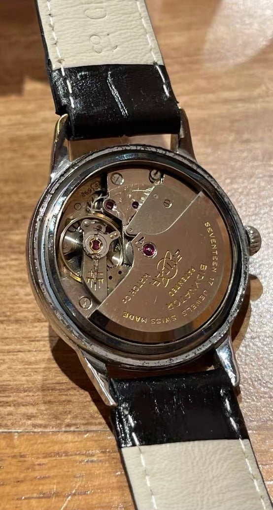 Swiss Enicar Ultrasonic Vintage Automatic Men's Watch Date 17 Jewels 33mm 1950s 449-0550