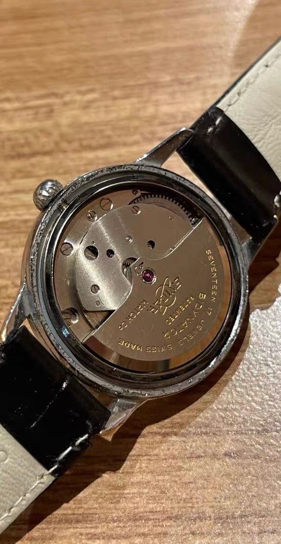 Swiss Enicar Ultrasonic Vintage Automatic Men's Watch Date 17 Jewels 33mm 1950s 449-0550