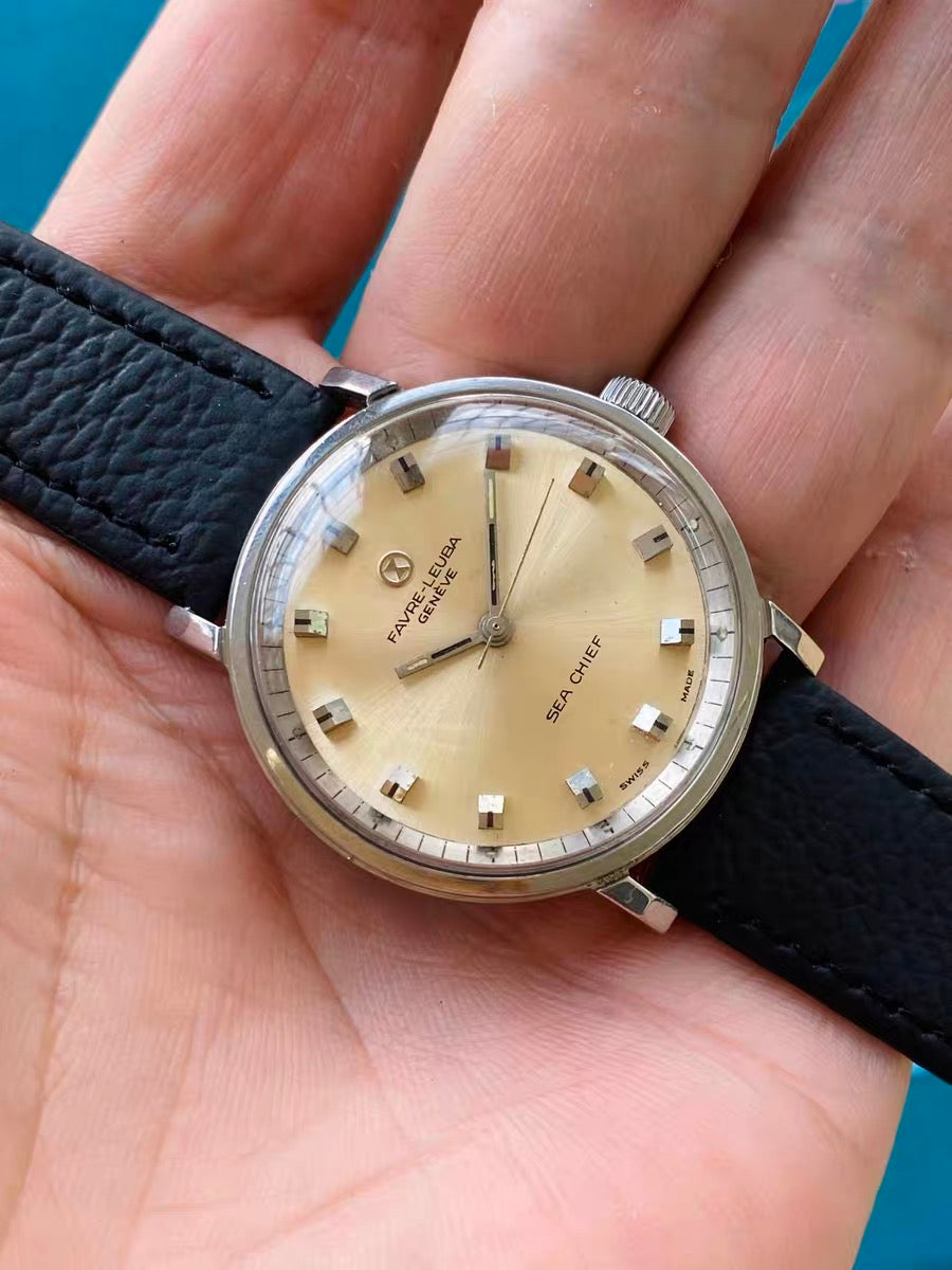 Favre-Leuba Sea Chief Vintage Manual-Winding Watch 35mm 1960s 466-0268